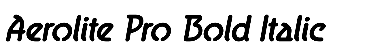 Aerolite Pro Bold Italic